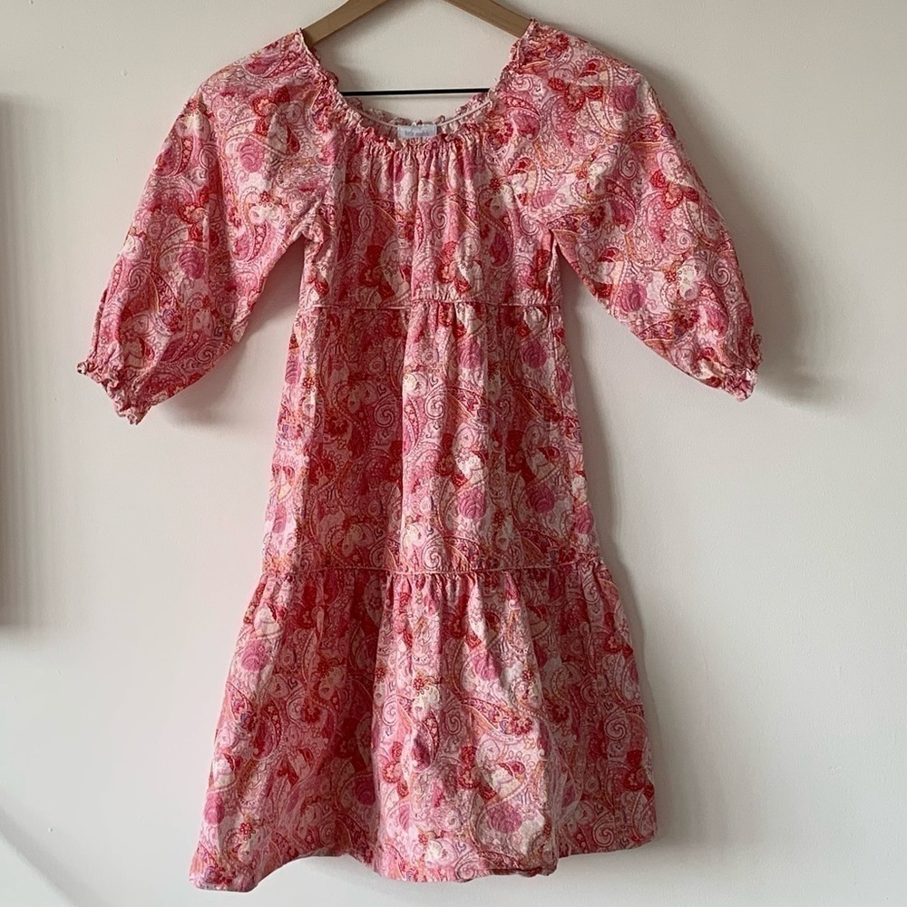 Little English Flutter Puff sleeve dress. Size 8